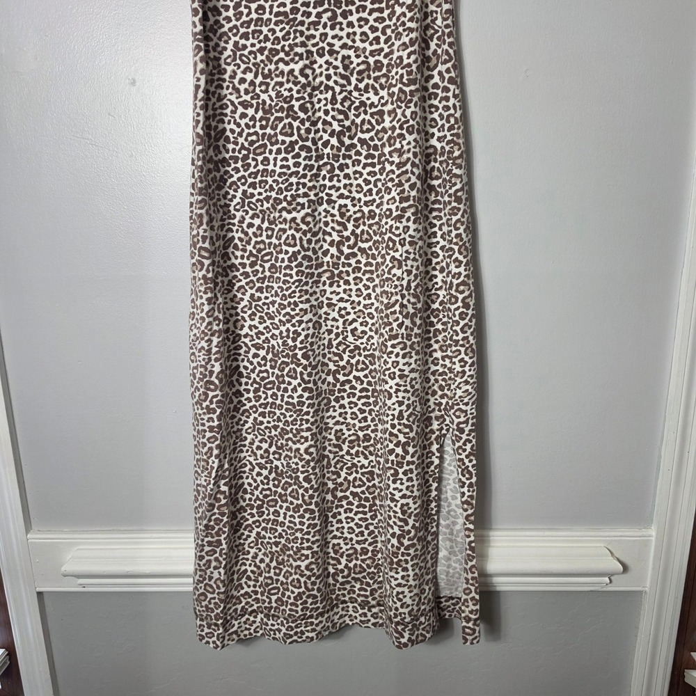 Soma Maxi Dress Leopard Animal Print Soft Cotton Lounge Wear Medium - Picture 6 of 9